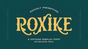 Schriftart Roxike