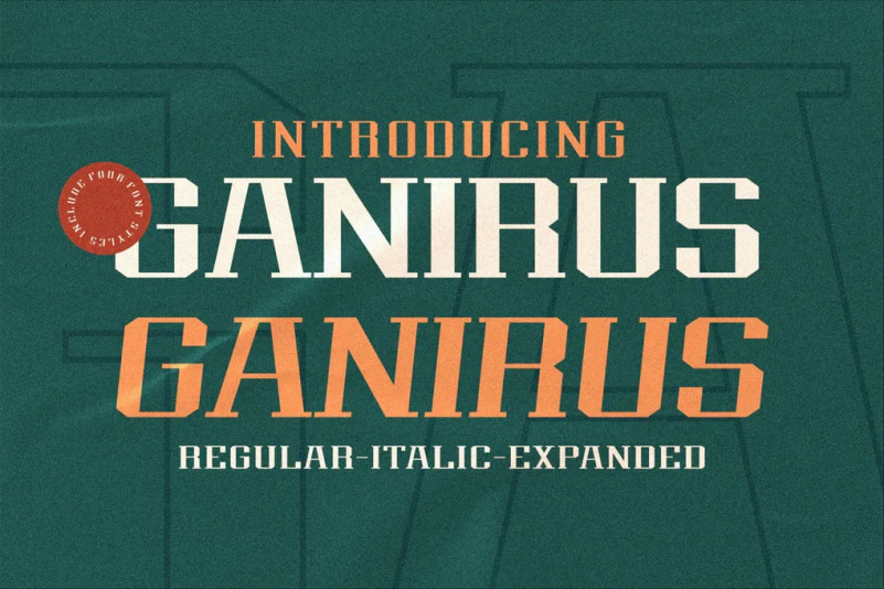 Beispiel einer Ganirus-Schriftart #1