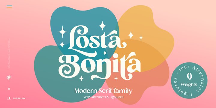 Beispiel einer Losta Bonita-Schriftart #1