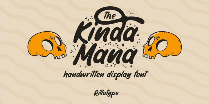 Beispiel einer The Kindamana-Schriftart #1
