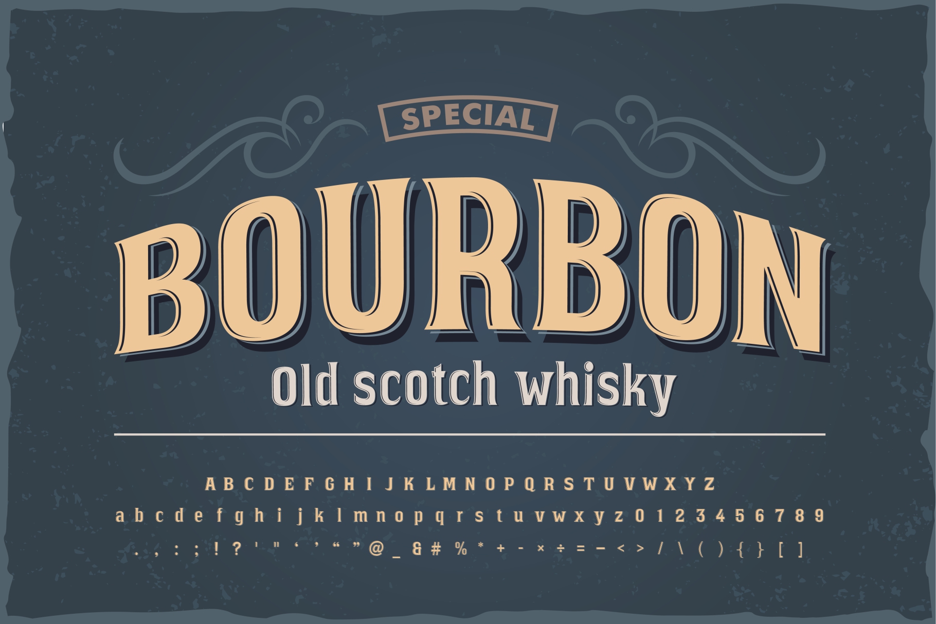 Beispiel einer Bourbon-Schriftart #1