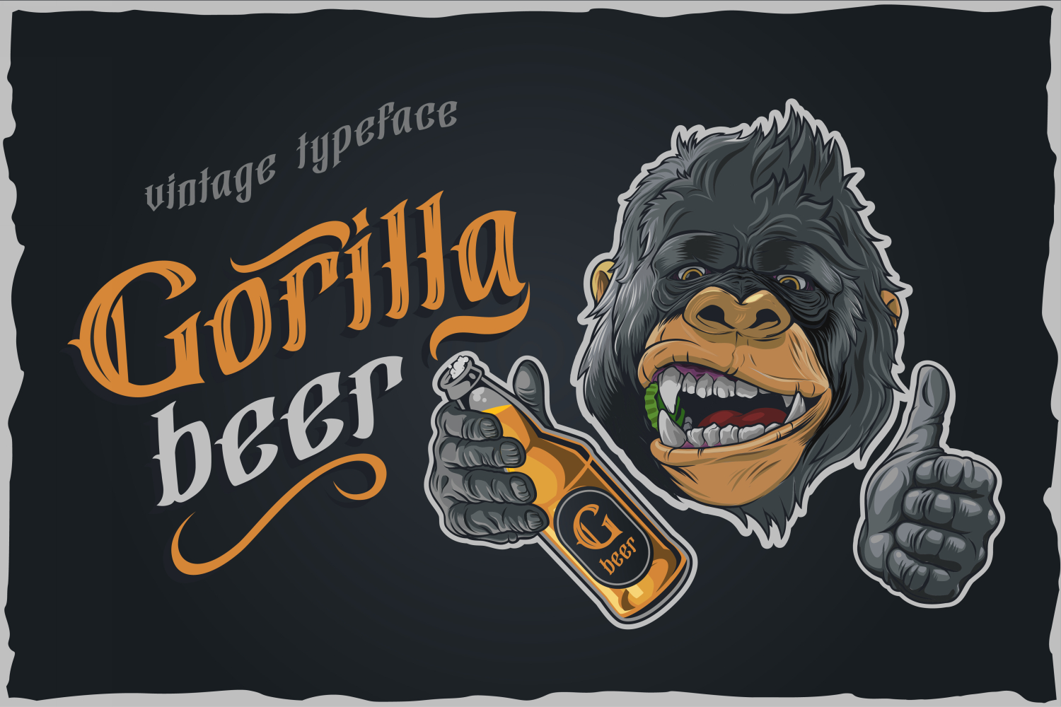 Beispiel einer Gorilla beer-Schriftart #1