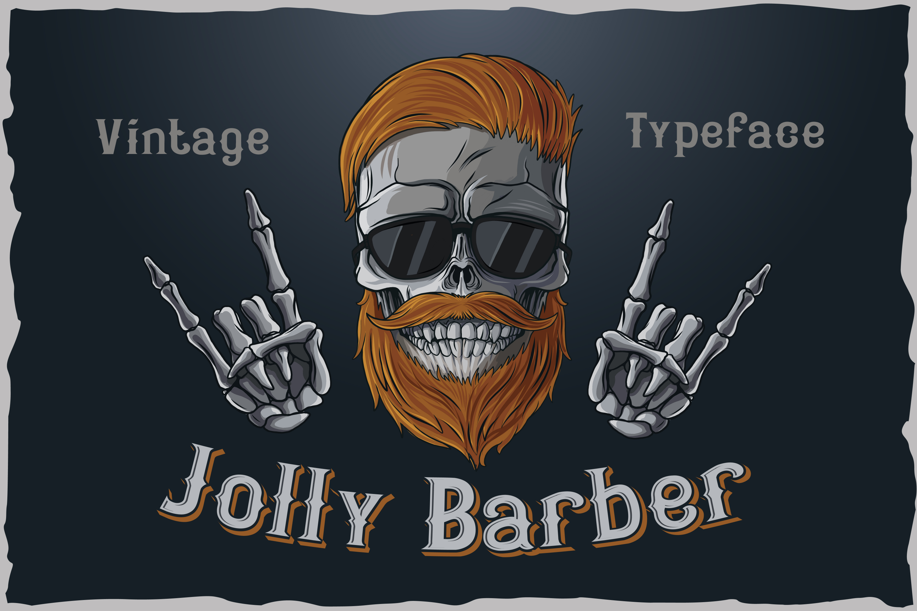 Beispiel einer Jolly Barber-Schriftart #1