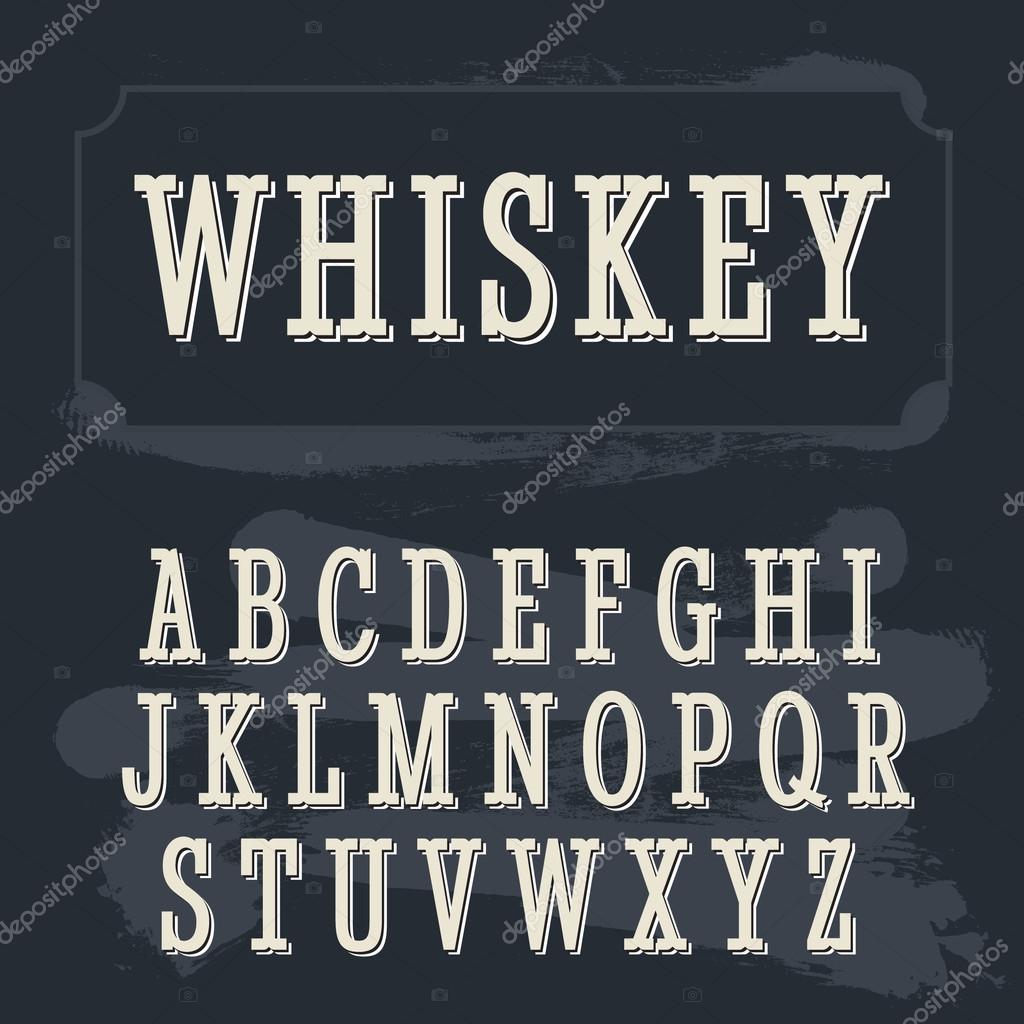 Beispiel einer Old Whisky-Schriftart #1