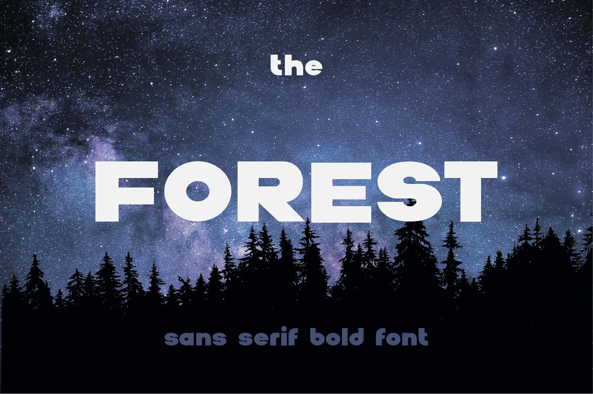 Beispiel einer Forest-Schriftart #1