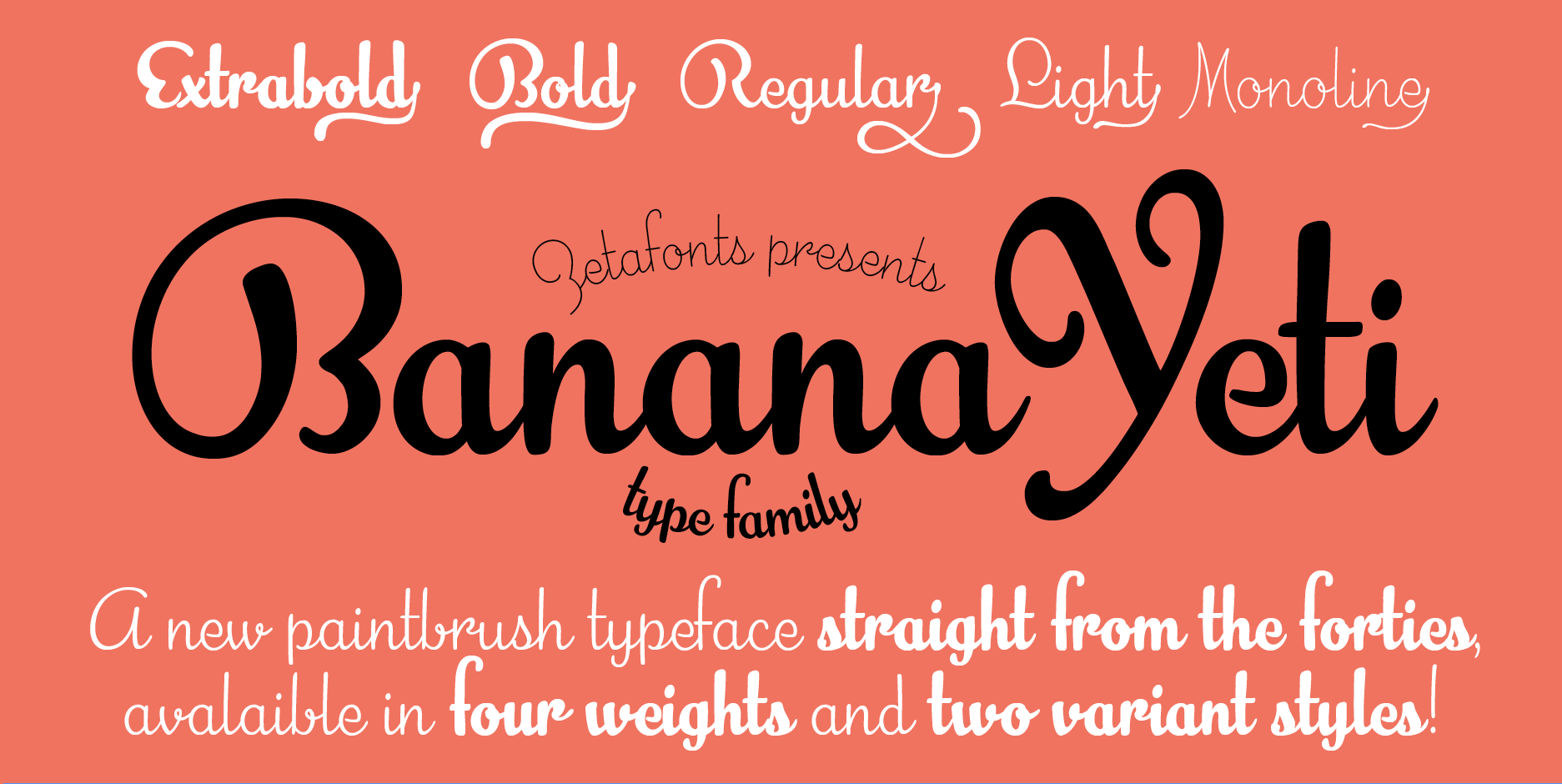 Beispiel einer Banana Yeti-Schriftart #1