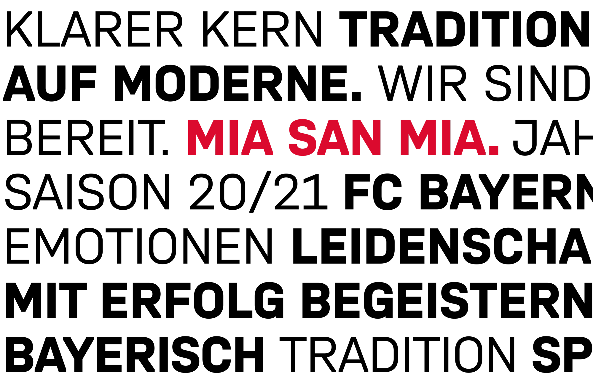 Beispiel einer FC Sans-Schriftart #1