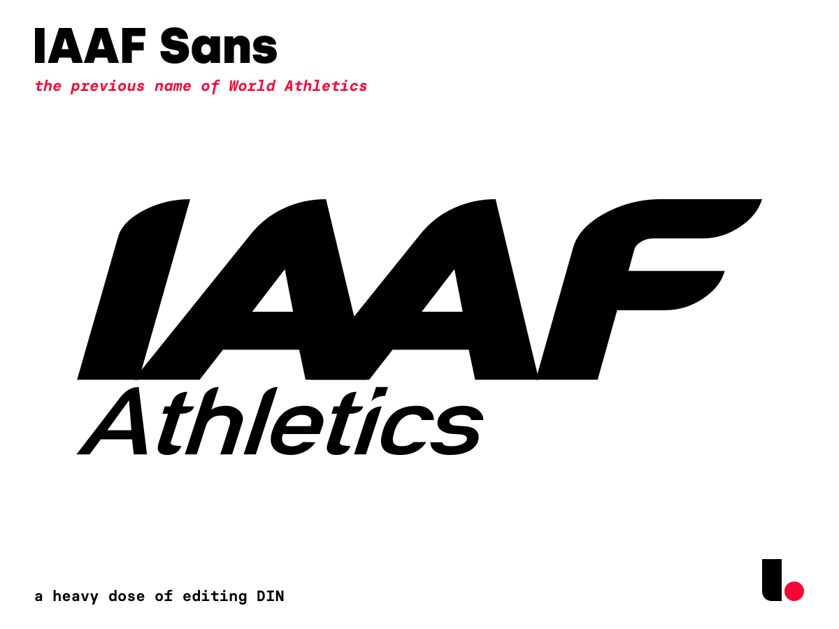 Beispiel einer IAAF Sans-Schriftart #1