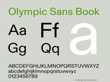 Beispiel einer Olympic Sans-Schriftart #1