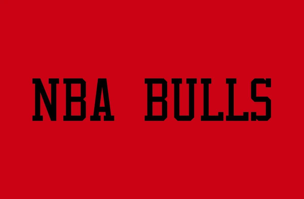 Beispiel einer NBA Bulls-Schriftart #1