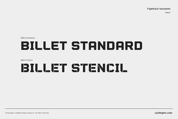 Beispiel einer Billet Standard (The SIAC)-Schriftart #1