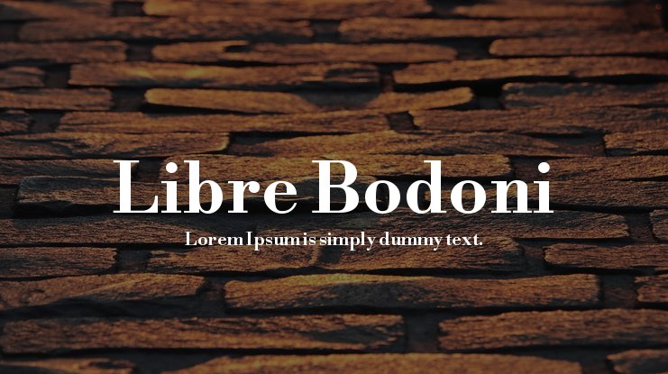 Beispiel einer Libre Bodoni-Schriftart #1