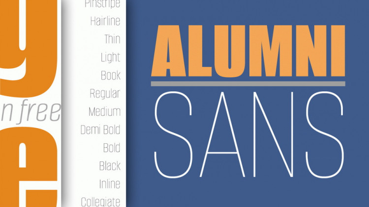 Beispiel einer Alumni Sans Inline One-Schriftart #1