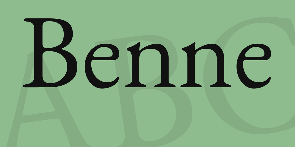 Schriftart Benne