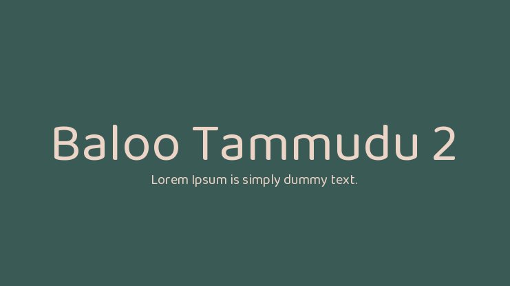 Beispiel einer Baloo Tammudu 2-Schriftart #1