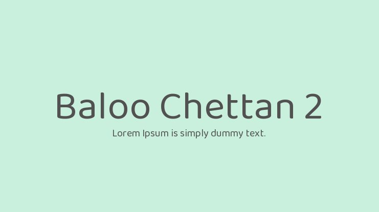 Schriftart Baloo Chettan 2