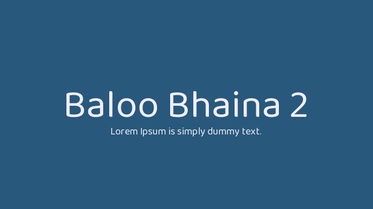 Beispiel einer Baloo Bhaina 2-Schriftart #1