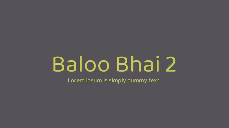 Beispiel einer Baloo Bhai 2-Schriftart #1