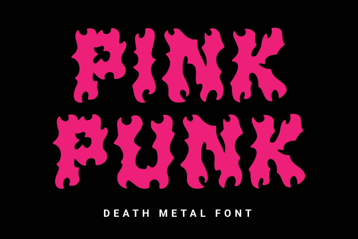 Beispiel einer Pink Punk-Schriftart #1