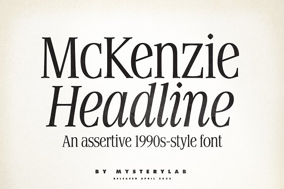 Beispiel einer McKenzie Headline-Schriftart #1