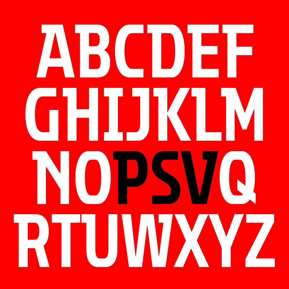 Beispiel einer PSV Condensed-Schriftart #1