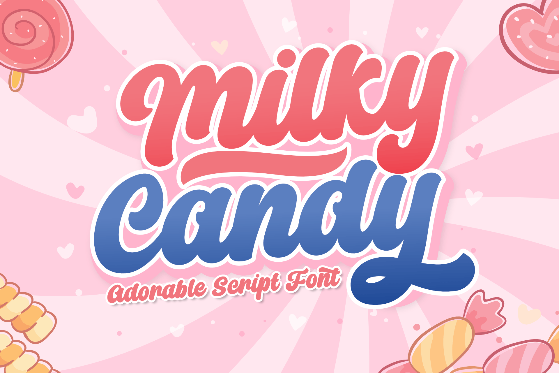 Schriftart Milkly Candy