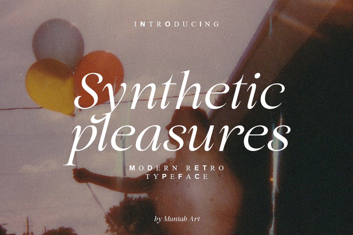 Beispiel einer Synthetic Pleasures-Schriftart #1