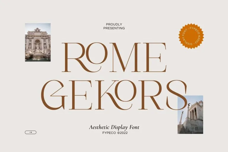 Schriftart Rome Gekors