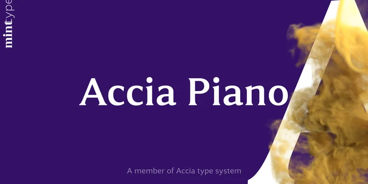 Beispiel einer Accia Piano-Schriftart #1