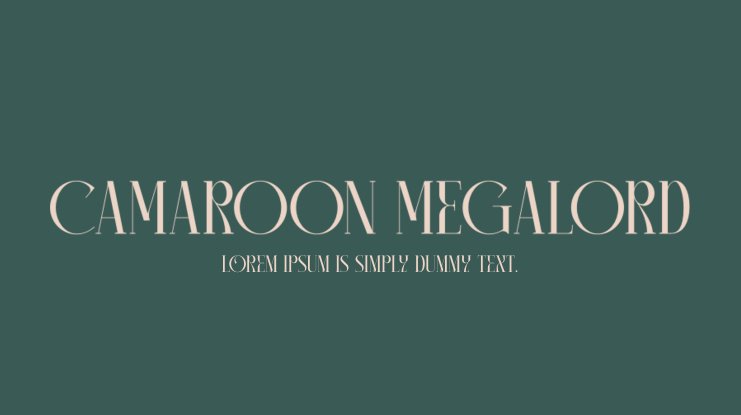Beispiel einer Camaroon Megalord-Schriftart #1