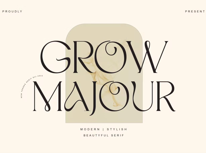 Beispiel einer Grow Majour-Schriftart #1