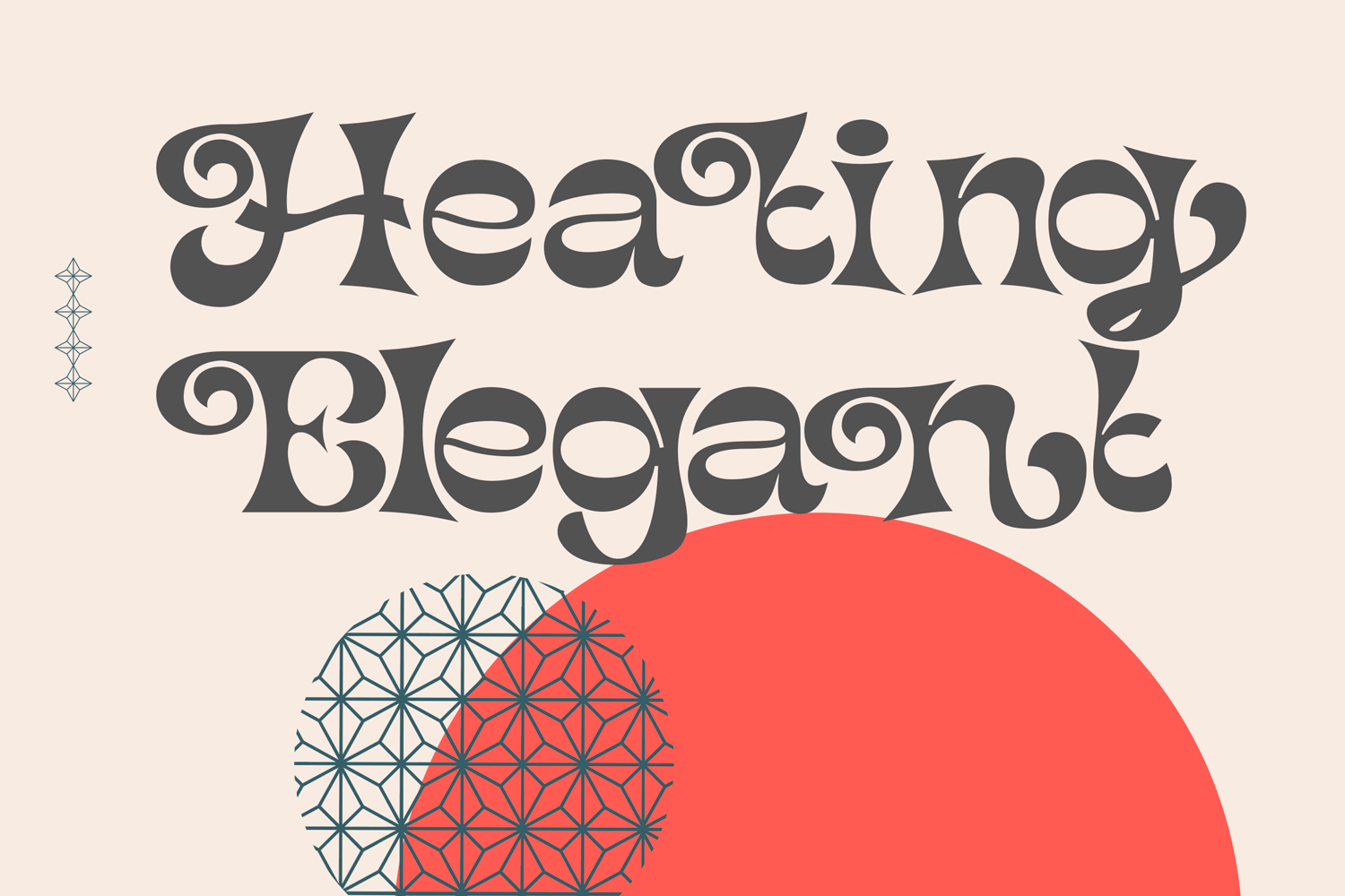 Beispiel einer Heating Elegant-Schriftart #1