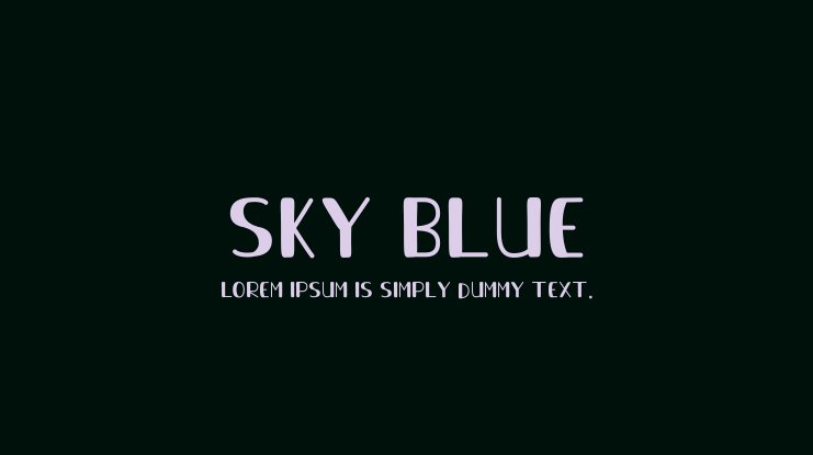 Beispiel einer Blue Sky Standard-Schriftart #1