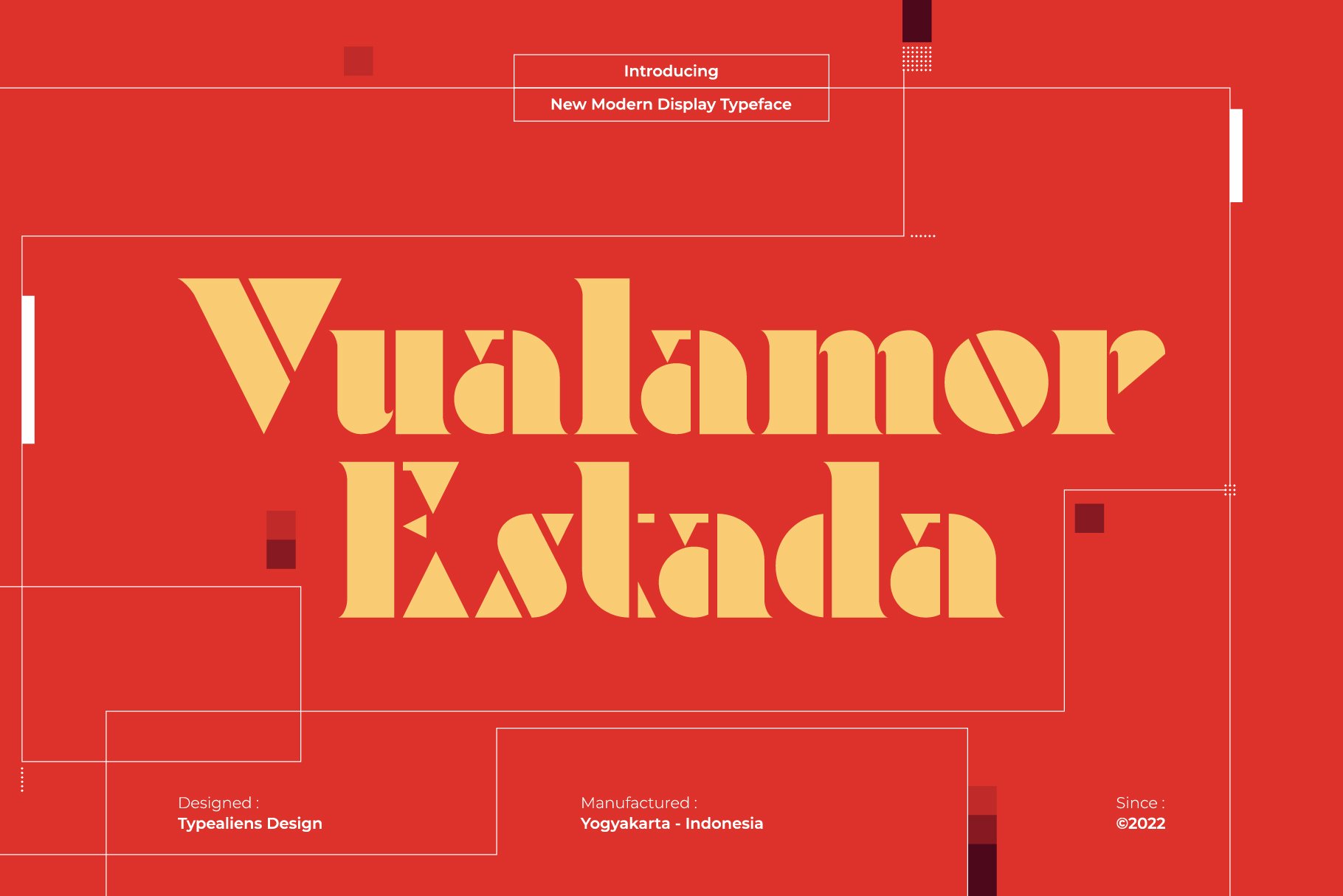 Beispiel einer Vualamor Estada-Schriftart #1