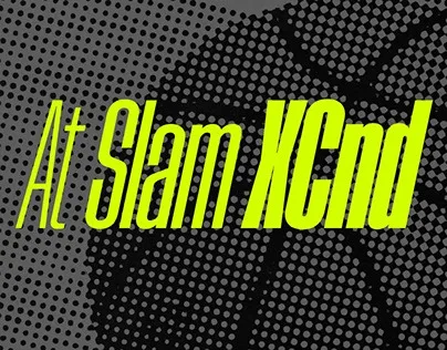 Beispiel einer At Slam XCnd-Schriftart #1