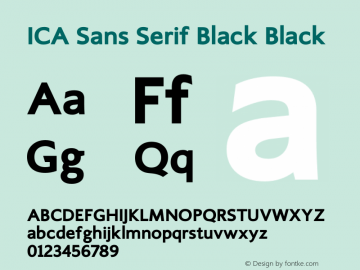Beispiel einer ICA Sans Serif-Schriftart #1