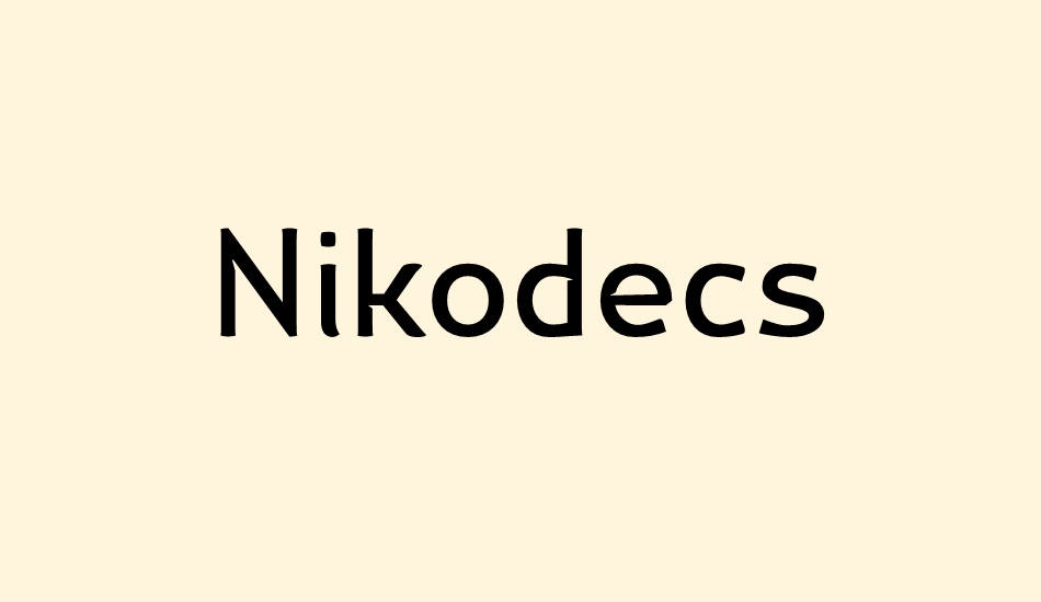Beispiel einer Nikodecs-Schriftart #1