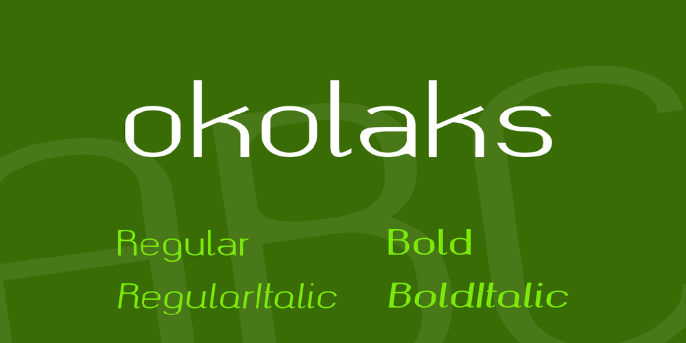 Beispiel einer Okolaks-Schriftart #1