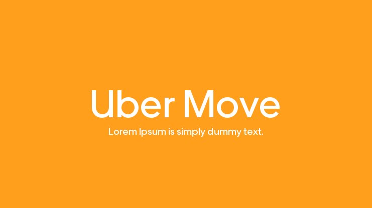 Beispiel einer Uber Move SIN-Schriftart #1