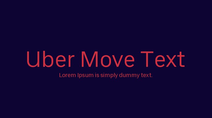 Schriftart Uber Move Text GUJ