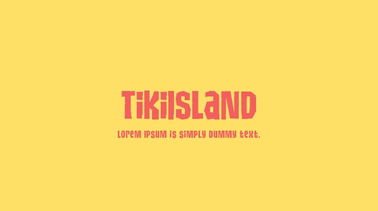 Beispiel einer Tiki Island-Schriftart #1