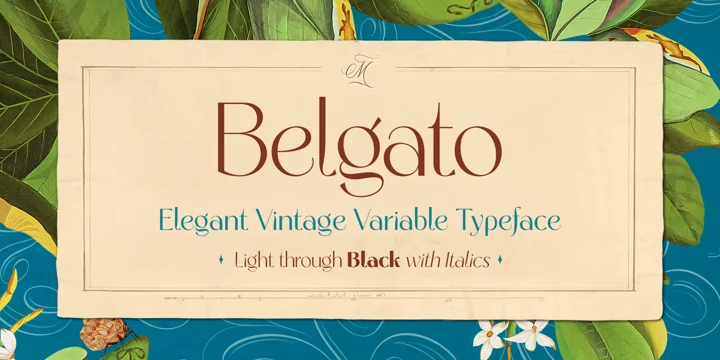 Schriftart Belgato