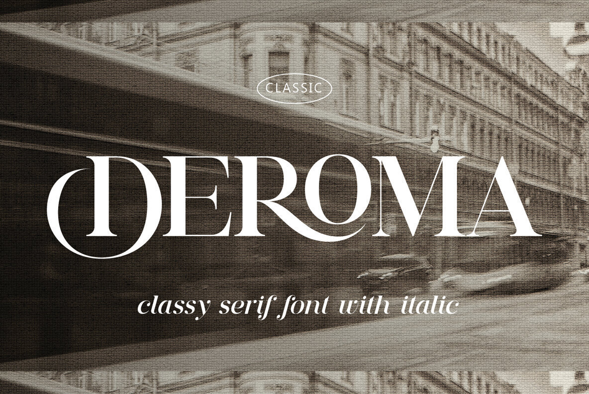 Beispiel einer Deroma Serif-Schriftart #1