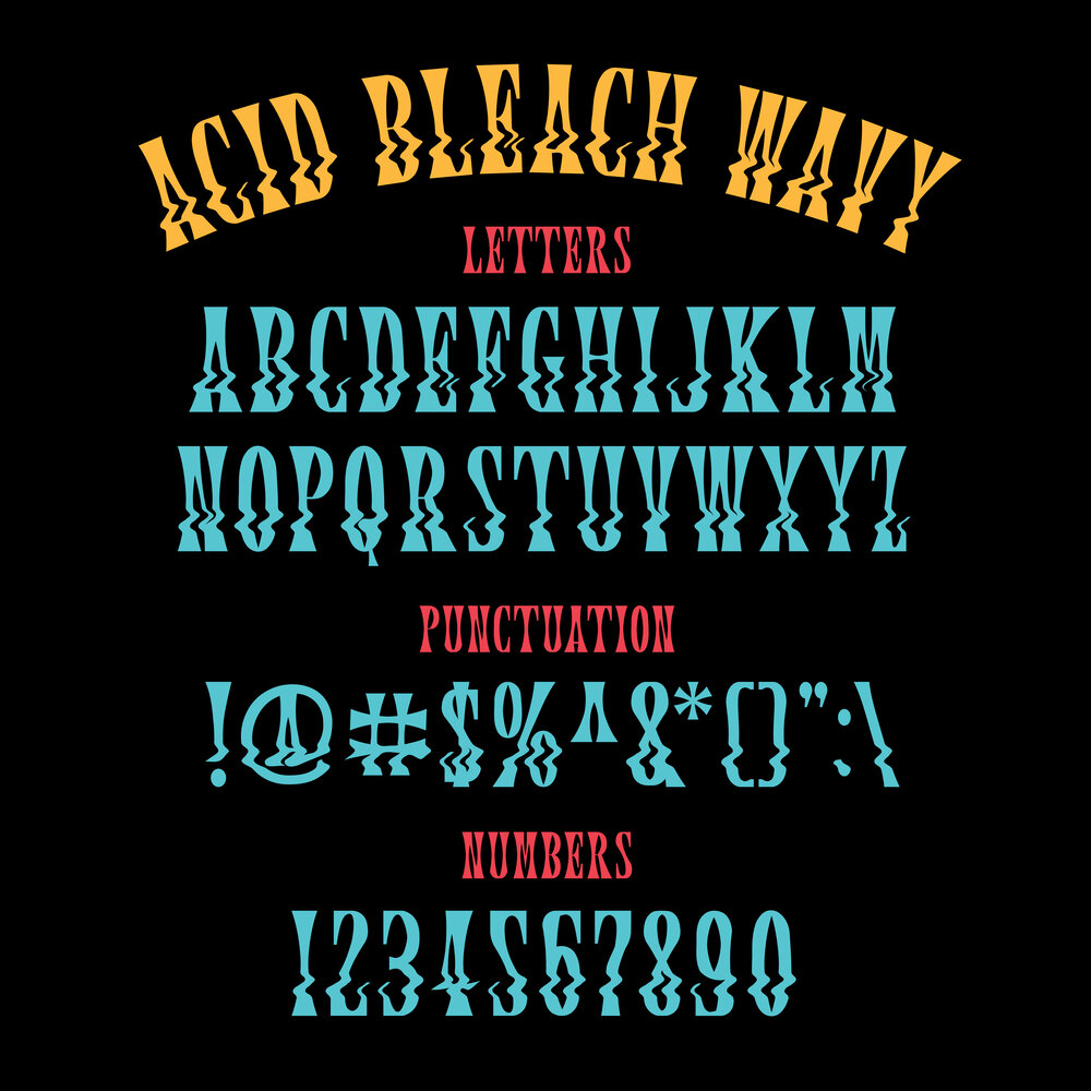 Schriftart Acid Bleach