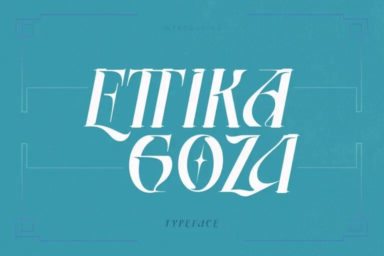 Schriftart Ettika Goza