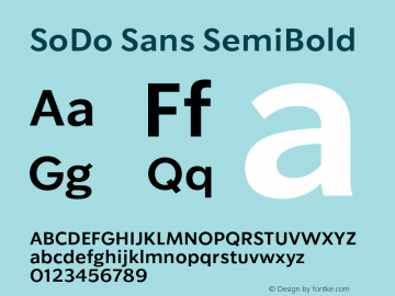 Schriftart SoDo Sans