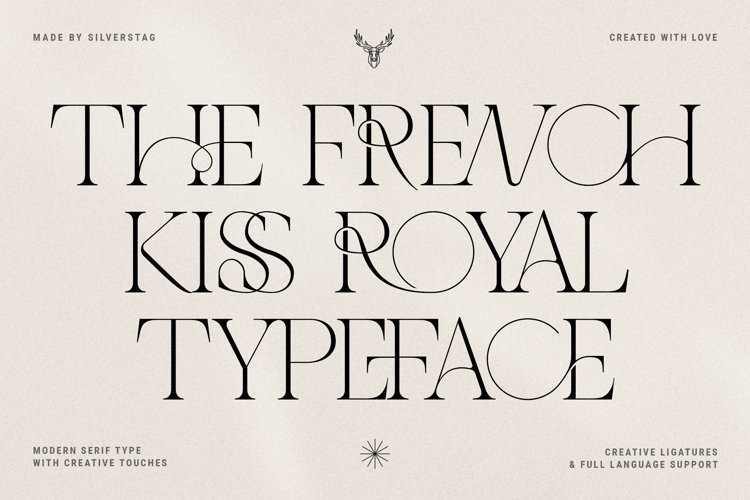 Beispiel einer The French Kiss Royal-Schriftart #1