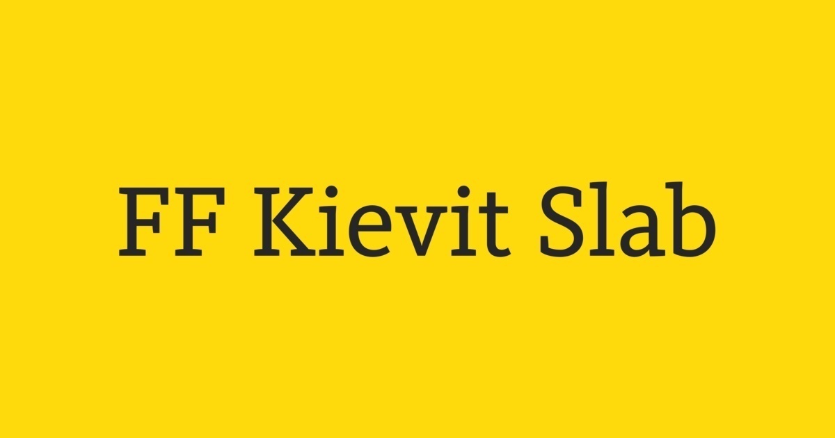 Beispiel einer Kievit Pro-Schriftart #1