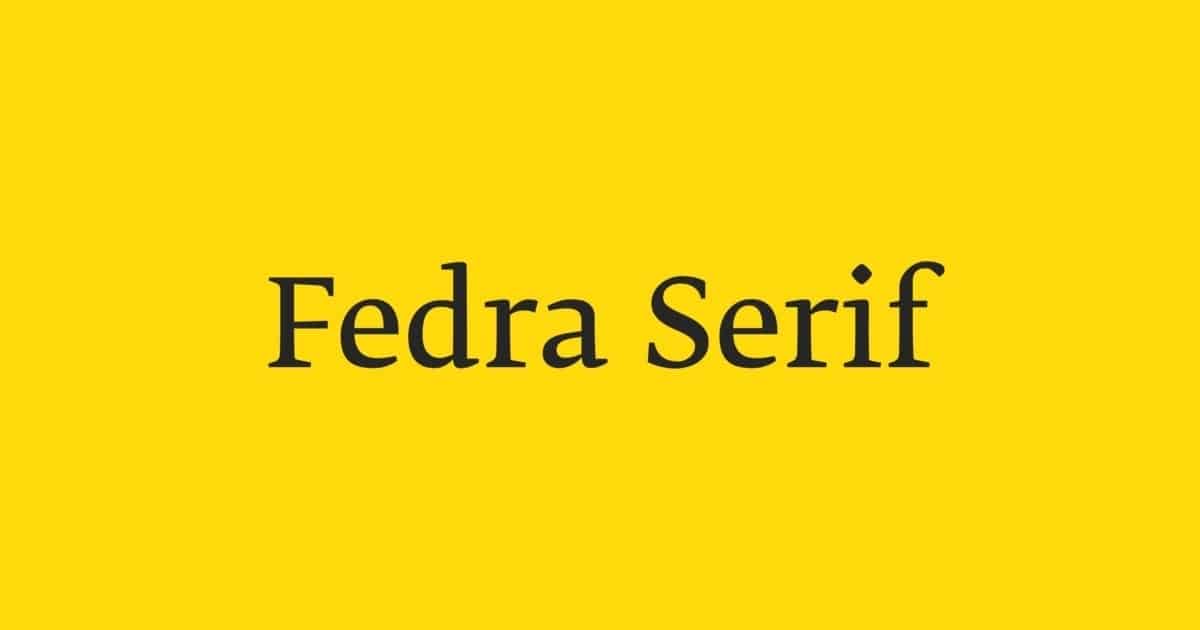 Beispiel einer Fedra Serif-Schriftart #1