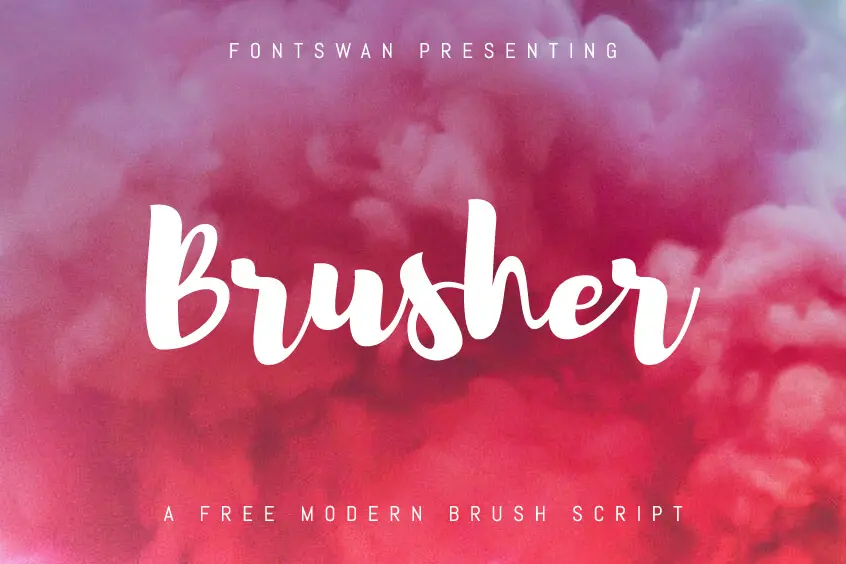 Schriftart Brusher